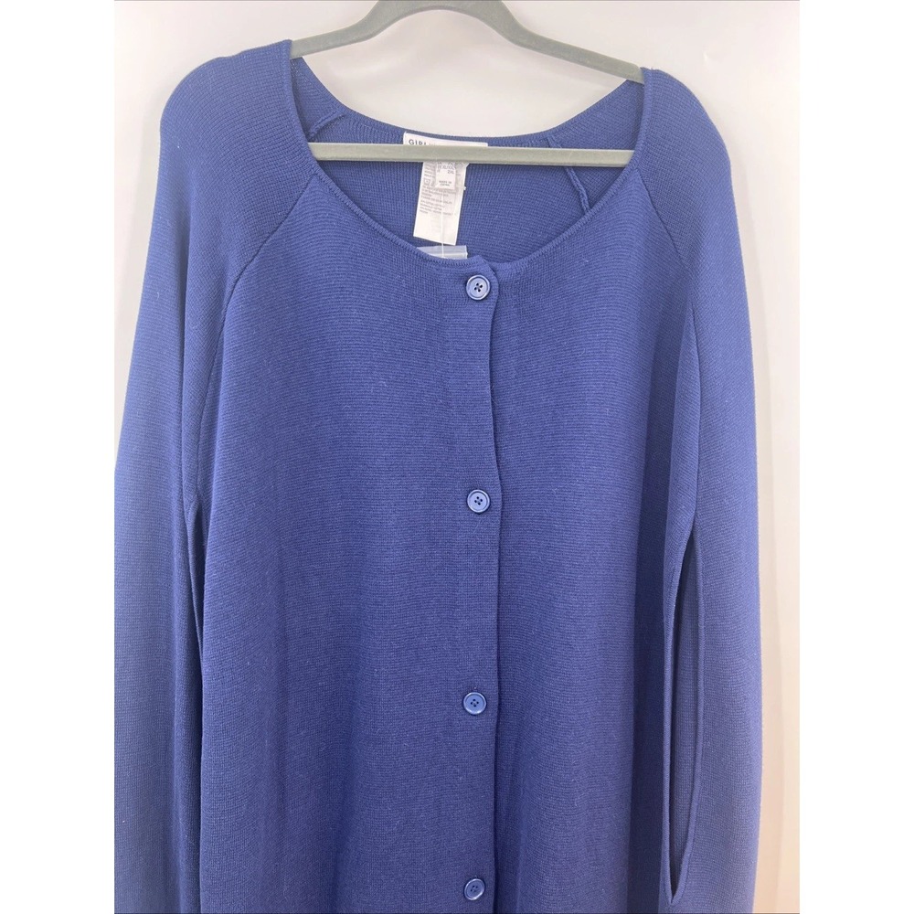 NWT Girl With Curves Dark Academia Cape Sweater Women XL/1X Blue Quiet Luxury - Picture 8 of 9